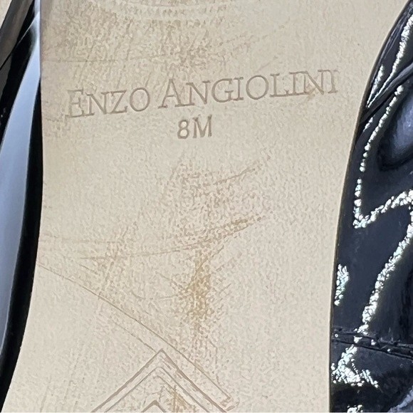 Enzo‎ Angiolini Size 8 Classic Black Patent Leather Platform Heels Pumps Shoes - Picture 14 of 16